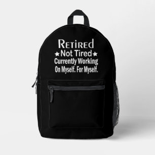 Ruhestand Nicht Müde Lustiger Ruhestand Bedruckter Rucksack