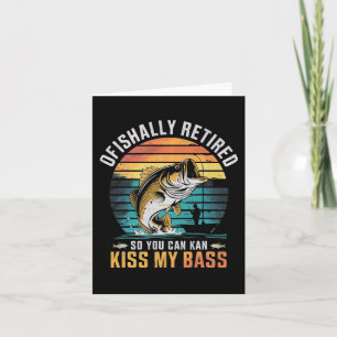 Ruhestand Ofishally müde Funny Byss Fishing Fisch Karte