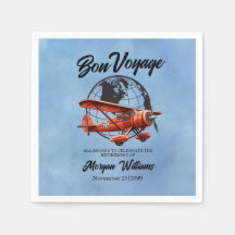 Ruhestand Party Bon Voyage Travel Globe Flugzeug