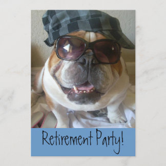 Ruhestand Party Einladungen English Bulldog