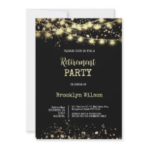 Ruhestand Party Elegante Schwarz und Gold
