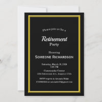 Ruhestand Party Gold Rahmen schwarz