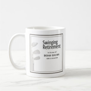 Ruhestand Party Golf Modern Corporate Green Black Kaffeetasse