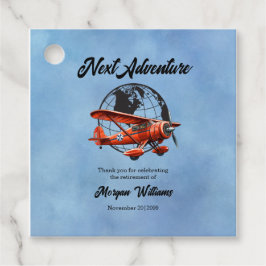 Ruhestand Party Nächstes Adventure Travel Flugzeug Geschenkanhänger