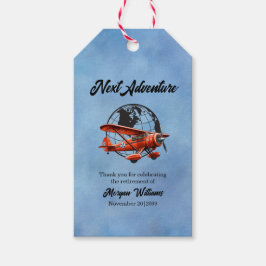Ruhestand Party Nächstes Adventure Travel Flugzeug Geschenkanhänger