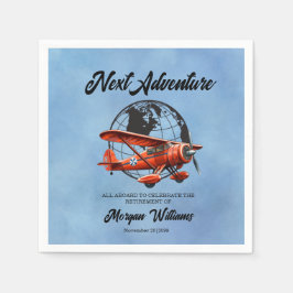 Ruhestand Party Nächstes Adventure Travel Flugzeug Serviette