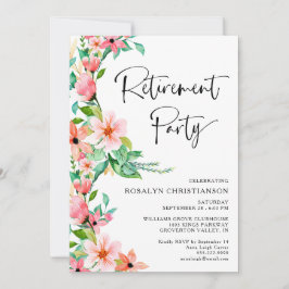 Ruhestand Party Tropical Floral Script