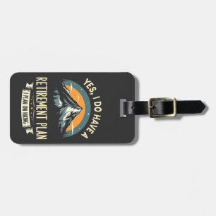 Ruhestand Plan Wandern Sonnenschein Vater Im Freie Gepäckanhänger