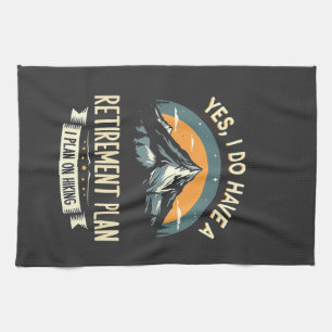 Ruhestand Plan Wandern Sonnenschein Vater Im Freie Geschirrtuch