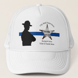 Ruhestand | Polizei | Thin Blue Line | Hat Truckerkappe