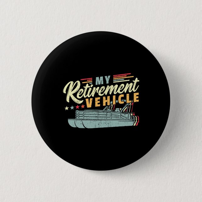 Ruhestand Pontoon Boat Captain I Old Man Pontoon Button (Vorderseite)