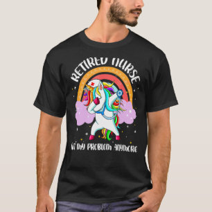 Ruhestand Rn Nursing Magical Unicorn Regenbogen T-Shirt