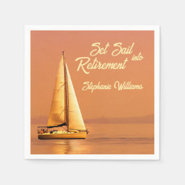 Ruhestand Set Sail in Rente Sail Nautic Serviette