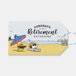 Ruhestand | Snoopy & Woodstock am Strand Geschenkanhänger