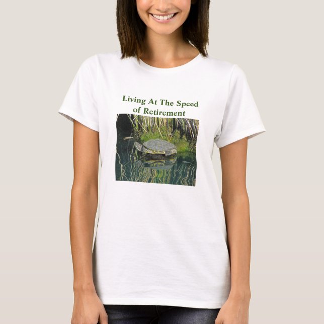 Ruhestand Spaß Foto Turtle Lake Naturerlebnis T-Shirt (Vorderseite)