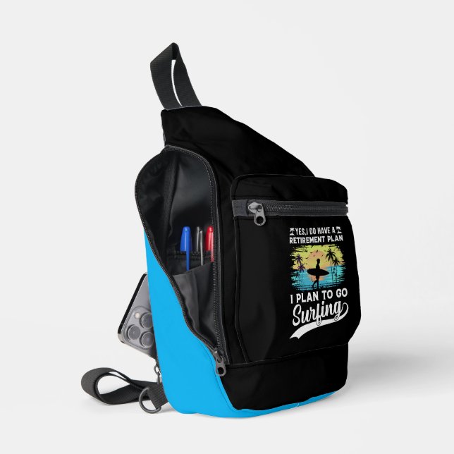 Ruhestand: Surfen und Sonnenuntergänge Crossbody Bag (Offen)