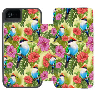 Ruhestand und Hibisken von Hummingbird Incipio Watson™ iPhone 5 Geldbörsen Hülle