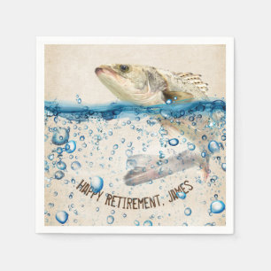 Ruhestand von großen Fischen in Wasser Serviette