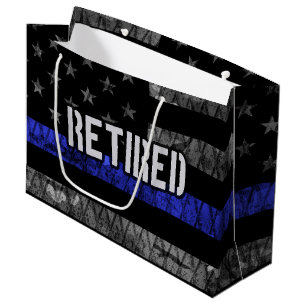 Ruheständige Polizeiflagge Große Geschenktüte