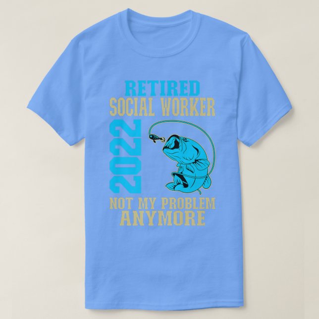 Ruheständige Sozialarbeiter 2022 Fishing Lover Ret T-Shirt (Design vorne)