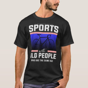 Ruheständiger Radfahrer Altes Fahrrad-Ruhepause T-Shirt