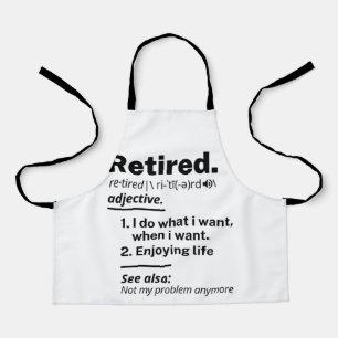 Ruheständiges Definition-Substantiv, Funny Retire Schürze