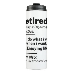 Ruheständiges Definition-Substantiv, Funny Retirem Thermosbecher