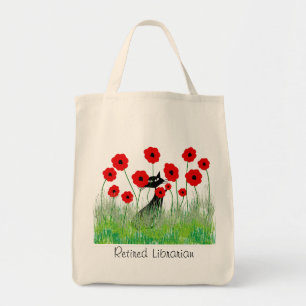 Ruheständische Poppies und Katze Tragetasche