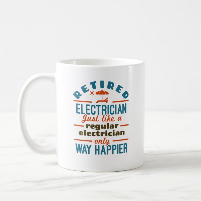 Ruheständischer Electric Funny Retirement Way Happ Kaffeetasse (Links)
