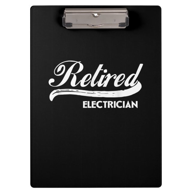 Ruheständischer Elektro-Party-Geschenk Klemmbrett (Vorderseite)