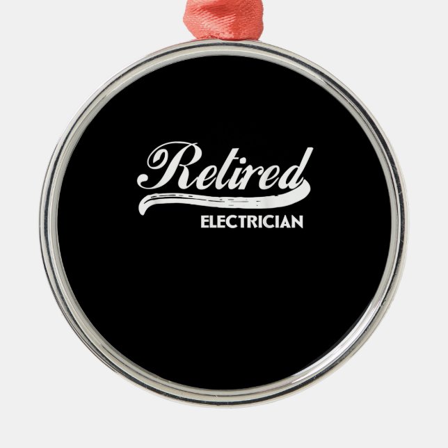 Ruheständischer Elektro-Party-Geschenk Ornament Aus Metall (Vorne)