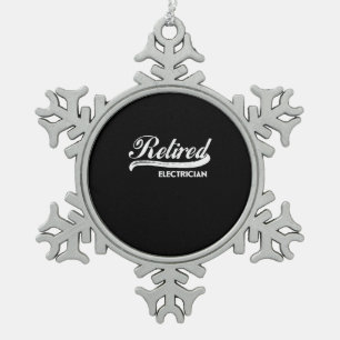 Ruheständischer Elektro-Party-Geschenk Schneeflocken Zinn-Ornament