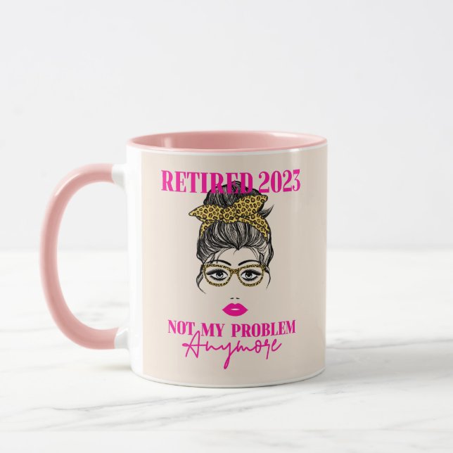 Ruheständlerin 2023 Ruhestand Frauen Gesicht Lippe Tasse (Links)