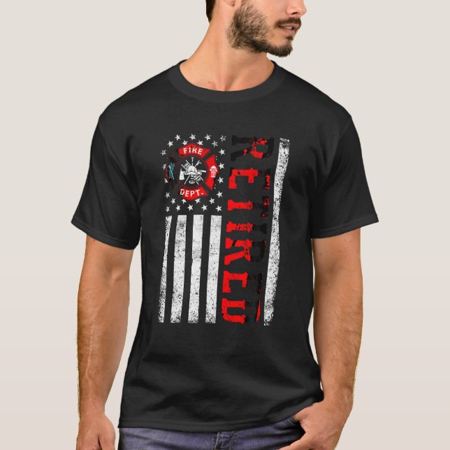 Ruheständlerin der amerikanischen Fahne Funny Reti T-Shirt (Vorderseite)