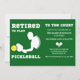 Ruheständlerin Pickleball Mann Sportgrün Einladung
