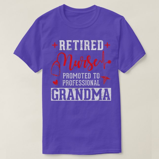 Ruheständlerin zum Beruflichen Oma befördert T-Shirt (Design vorne)