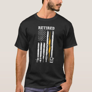 Ruheständlicher Elektro-Fahne T-Shirt