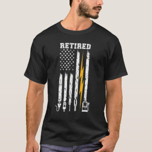 Ruheständlicher Elektro-Fahne T-Shirt