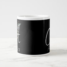 Ruhestands-Blumenmonogramm-Wasserfarbe schwarz