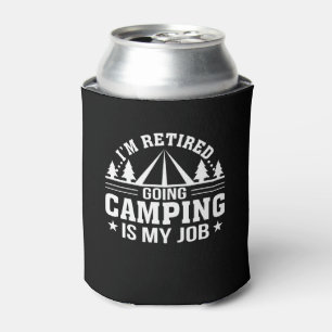 Ruhestands-Campings-gehendes Camping ist Job Dosenkühler