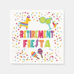 Ruhestands-Fiesta-Papierservietten -weiß Serviette