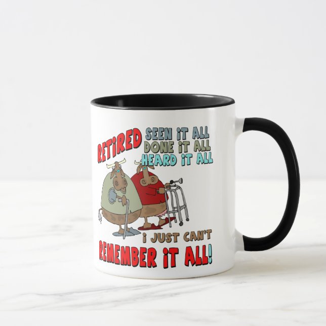 Ruhestands-Geschenke und Ruhestands-T - Shirts Tasse (Rechts)