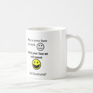 Ruhestands-Gesicht Kaffeetasse