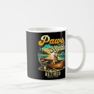 Ruhestands Golden Retriever Pfoten Und Reflektiere Kaffeetasse