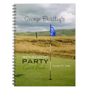 Ruhestands-Party-Gast-Buch des Golf-2 Notizblock