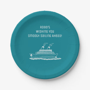 Ruhestands-Party-glattes Segeln-Kreuzen Pappteller