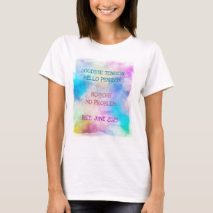Ruhestandsdatum Lustig Hallo Rente Künstlerische M T-Shirt