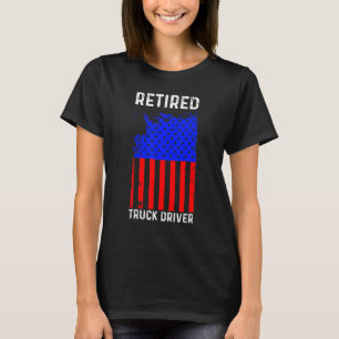 Ruhestandsfahrer US Flag Trucker Ruhestand 1 T-Shirt