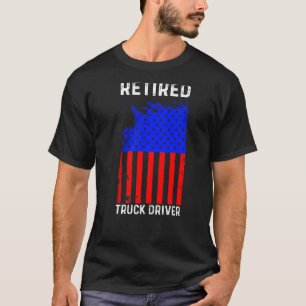 Ruhestandsfahrer US Flag Trucker Ruhestand 4 T-Shirt