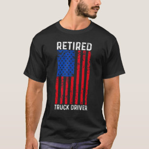 Ruhestandsfahrer US Flag Trucker Ruhestand 4 T-Shirt